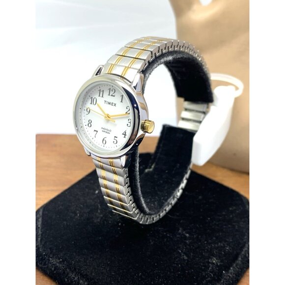 Timex Women\'s Watch TW2W52500 Quartz Indiglo White Dial Two Tone Steel 25mm main image 9